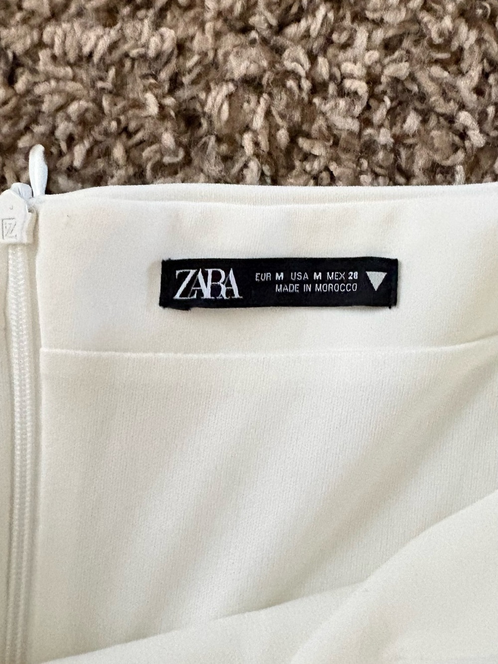 Zara Strapless White Midi Dress - Picture 3 of 3
